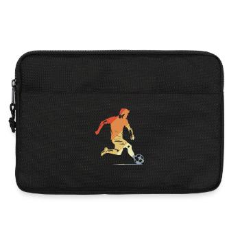 Fußballjunge Vintage Look - Laptoptasche 13" - Schwarz - Vorne
