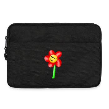 rêve fatigué fleur fleurs été - Sacoche pour ordinateur portable 13 pouces - noir - Devant
