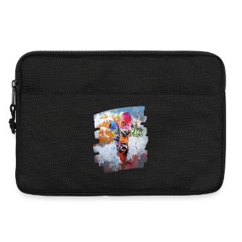 Snowboarder poudreuse - Sacoche pour ordinateur portable 13 pouces - noir - Devant