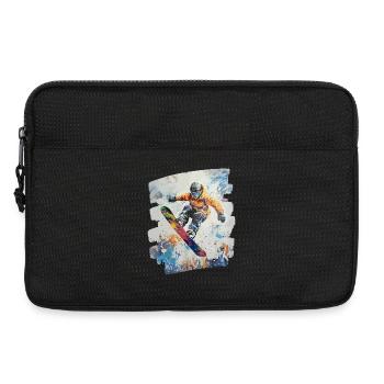 Snowboarder Pulverschnee - Laptoptasche 13" - Schwarz - Vorne