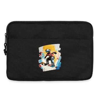Snowboarder Pulverschnee - Laptoptasche 13" - Schwarz - Vorne