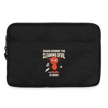 drôle de démon de nettoyage nettoyant disant - Sacoche pour ordinateur portable 13 pouces - noir - Devant