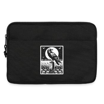 Rabe Vollmond Feld Totenkopf - Laptoptasche 13" - Schwarz - Vorne