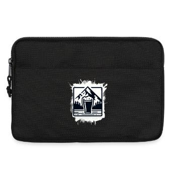 Bergsee mit Bierglas Motiv - Laptoptasche 13" - Schwarz - Vorne