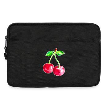 Kirsche, Rote Kirschen - Laptoptasche 13" - Schwarz - Vorne