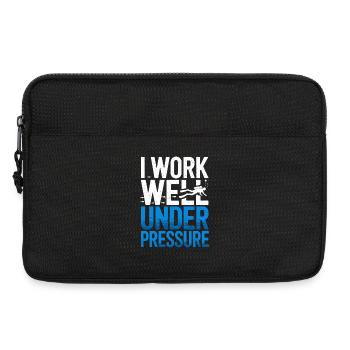 Plongée Je travaille bien sous pression Plongeur Plongée - Sacoche pour ordinateur portable 13 pouces - noir - Devant