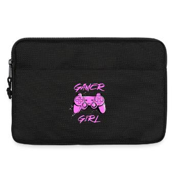 Fille joueuse - Sacoche pour ordinateur portable 13 pouces - noir - Devant