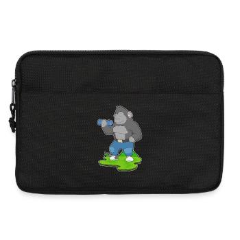 Gorilla Bodybuilder Dumbbell Bodybuilding - Laptop bag 13" - black - Front