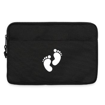 Empreinte de bébé, pieds de bébé - Sacoche pour ordinateur portable 13 pouces - noir - Devant
