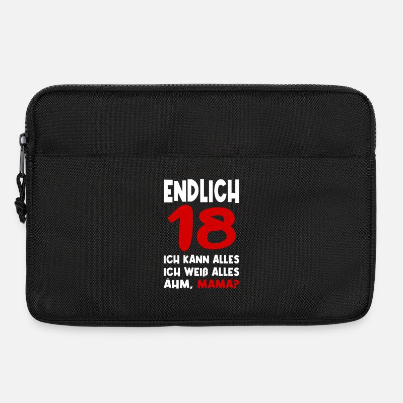 18. Geburtstag Geschenke Volljährigkeit Erwachsen - Laptoptasche 13" - Schwarz