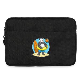 Panda Strand Schwimmring Sommer - Laptoptasche 13" - Schwarz - Vorne
