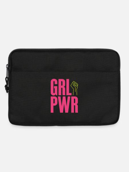 Frauen Power GRL PWR Girl Patriarchat Feminismus - Laptoptasche 13" - Schwarz