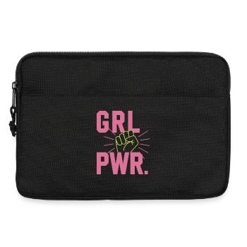 Women Power GRL PWR Girl Patriarchy Feminism - Laptop bag 13" - black - Front