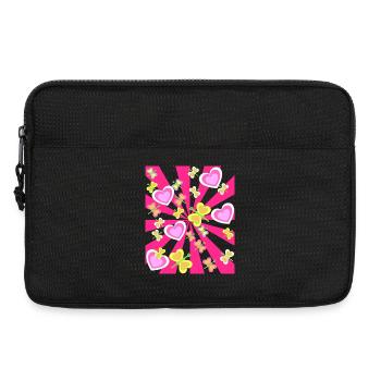 Retro Sommer Sommerzeit Herz Herzen Geburtstag - Laptoptasche 13" - Schwarz - Vorne