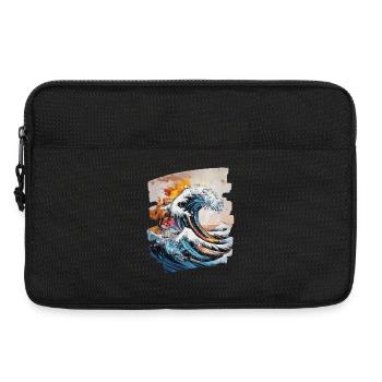 Wellen und Meer - Laptoptasche 13" - Schwarz - Vorne