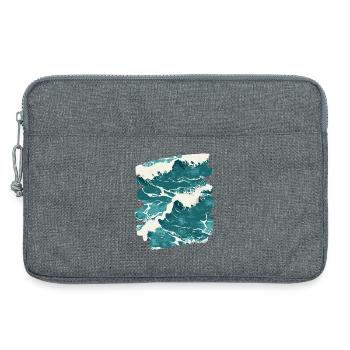 Waves and sea - Laptop bag 13" - heather grey - Front