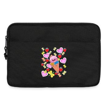 Sommer Retro Eis Eiskrem Kinder Kind Eiscrem - Laptoptasche 13" - Schwarz - Vorne