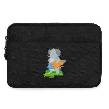 Été de surf sur planche de surf pour chiens - Sacoche pour ordinateur portable 13 pouces - noir - Devant