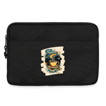 Kaffee Coffee Kaffeeliebhaber - Laptoptasche 13" - Schwarz - Vorne