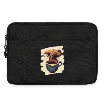 Kaffee Coffee Kaffeeliebhaber - Laptoptasche 13" - Schwarz - Vorne