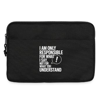 I am responsible for what I say Teacher - Laptop bag 13" - black - Front