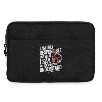 I am responsible for what I say Teacher - Laptop bag 13" - black - Front