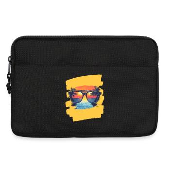 Sonnenbrille Sommer Palmen - Laptoptasche 13" - Schwarz - Vorne