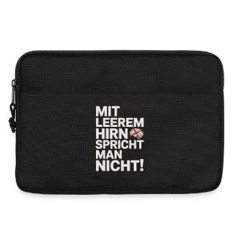 Mit Leerem Hirn Spricht Man Nicht Sarkasmus Büro - Laptoptasche 13" - Schwarz - Vorne
