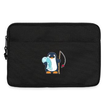 Pingouin Pêcheur Poisson Pêche - Sacoche pour ordinateur portable 13 pouces - noir - Devant