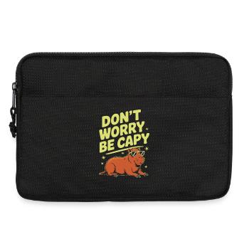 Capybara Dont Worry Be Capy Capybara Rodent - Laptop bag 13" - black - Front