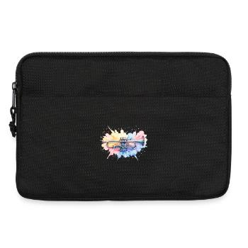 Trompette colorée Aquarelle Aquarelle Peinture Splash - Sacoche pour ordinateur portable 13 pouces - noir - Devant