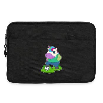 Unicorn Soccer Player Soccer - Laptop bag 13" - black - Front
