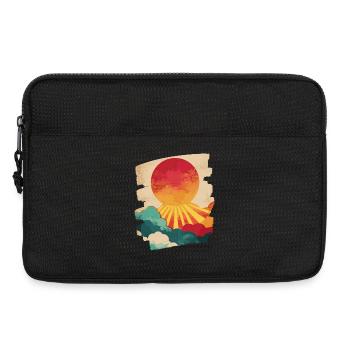 Sommer Palme Sonnenuntergang - Laptoptasche 13" - Schwarz - Vorne