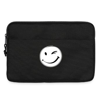 Clin d’œil sourire - Sacoche pour ordinateur portable 13 pouces - noir - Devant