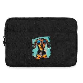Teckel Dackel - Sacoche pour ordinateur portable 13 pouces - noir - Devant