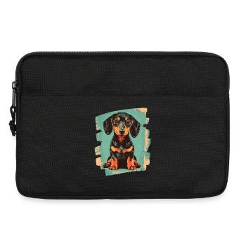 Teckel Dackel - Sacoche pour ordinateur portable 13 pouces - noir - Devant