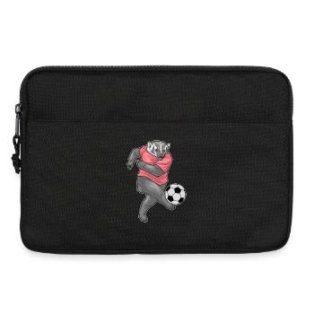 Dachs Fußballspieler Fußball - Laptoptasche 13" - Schwarz - Vorne
