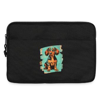 Teckel Dackel - Sacoche pour ordinateur portable 13 pouces - noir - Devant