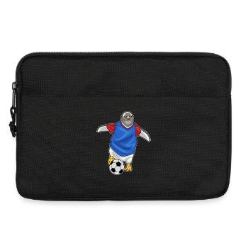 Pinguin Fußballspieler Fußball - Laptoptasche 13" - Schwarz - Vorne