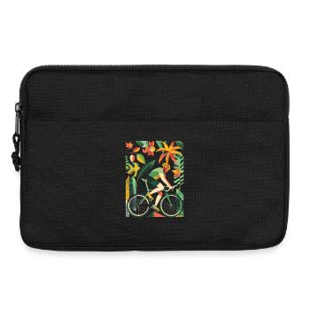 Cyclist Comic Look - Laptop bag 13" - black - Front