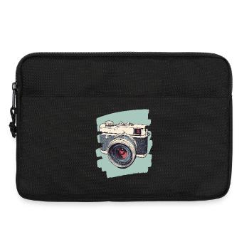 Appareil photo Appareil photo Photographe Femme Photographe - Sacoche pour ordinateur portable 13 pouces - noir - Devant