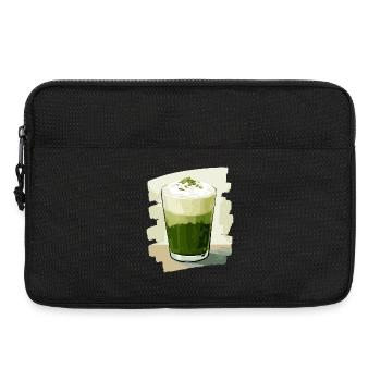Matcha Latte Liebhaber Grüntee - Laptoptasche 13" - Schwarz - Vorne