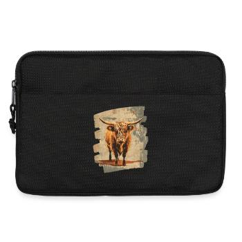 Schottisches Hochlandrind - Laptoptasche 13" - Schwarz - Vorne