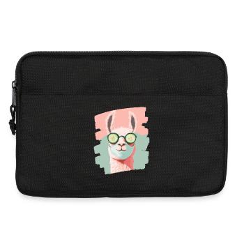 Masque de soin auto-soin Llama Alpaga Beauty - Sacoche pour ordinateur portable 13 pouces - noir - Devant