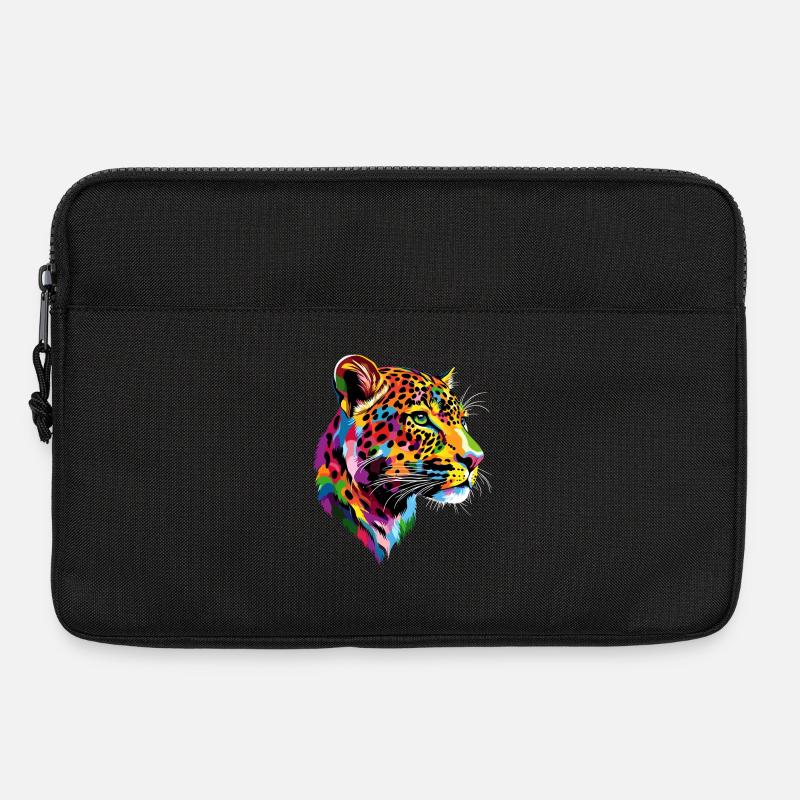 Leopard Panther Raubkatze Katze Panter Leoparden - Laptoptasche 13" - Schwarz