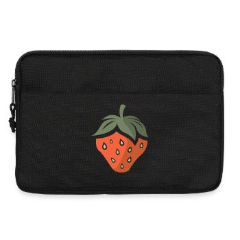 Strawberry icon in comic and cartoon style - Laptop bag 13" - black - Front