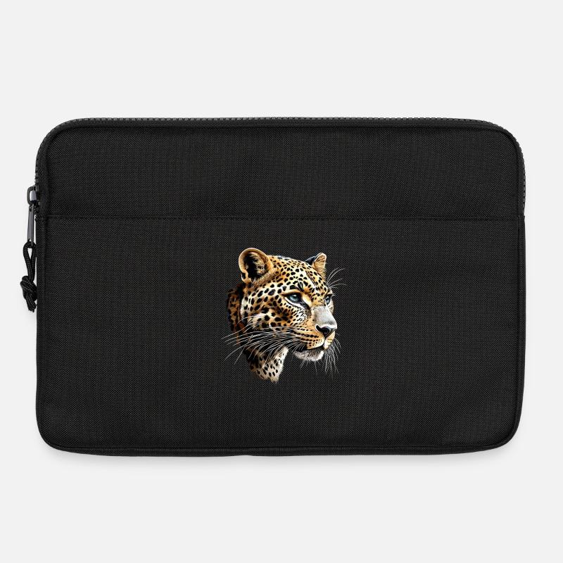 Leopard Panther Raubkatze Katze Panter Leoparden - Laptoptasche 13" - Schwarz
