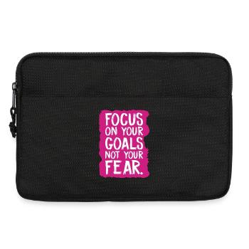 focus on your goals not your fear - Laptop bag 13" - black - Front