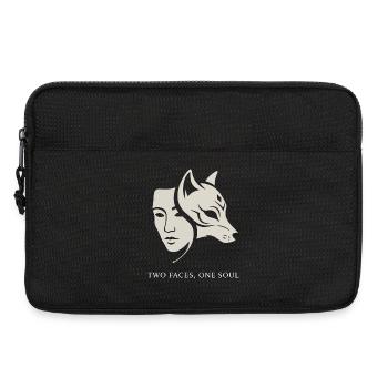 Doppelmaske: Mensch & Tier - Zwei Gesichter, eine Seele - Laptoptasche 13" - Schwarz - Vorne