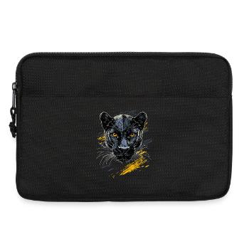 Panther Leopard Raubkatze Süße Großkatze Panter - Laptoptasche 13" - Schwarz - Vorne